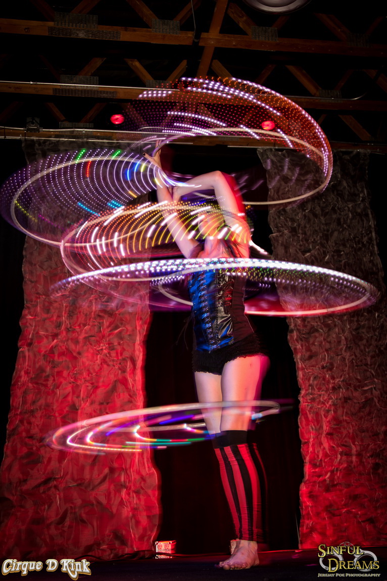 Multiple LED hula hooping